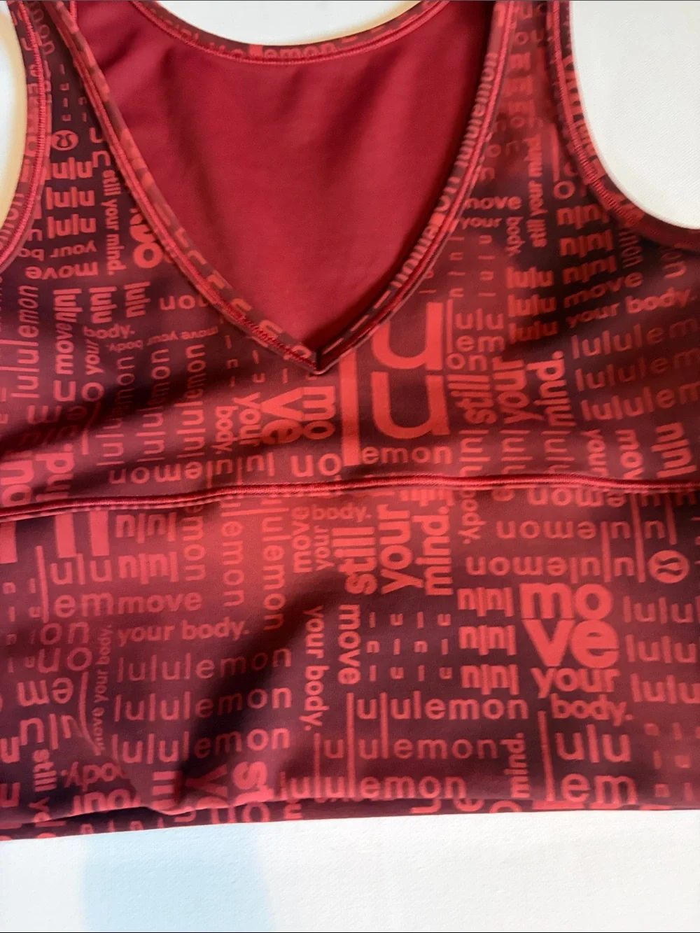 lululemon athletica Red Graphic Crop Tank